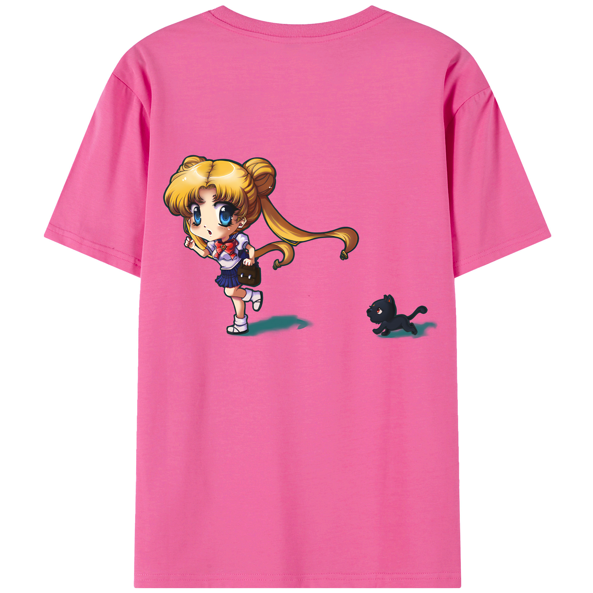 （画像用） 美少女戦士セーラームーン 愛野 美奈子 あいの みなこ Sailor Moon Aino Minako レディース半袖Tシャツ(バックプリント)